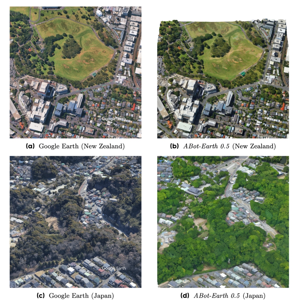 Google Earth vs ABot-Earth 0.5 Comparison
